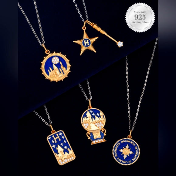 charmed aroma Jewelry - 🍃 3 for 35 - 925 Sterling Silver - Harry Potter Hogwarts Necklace - NWT